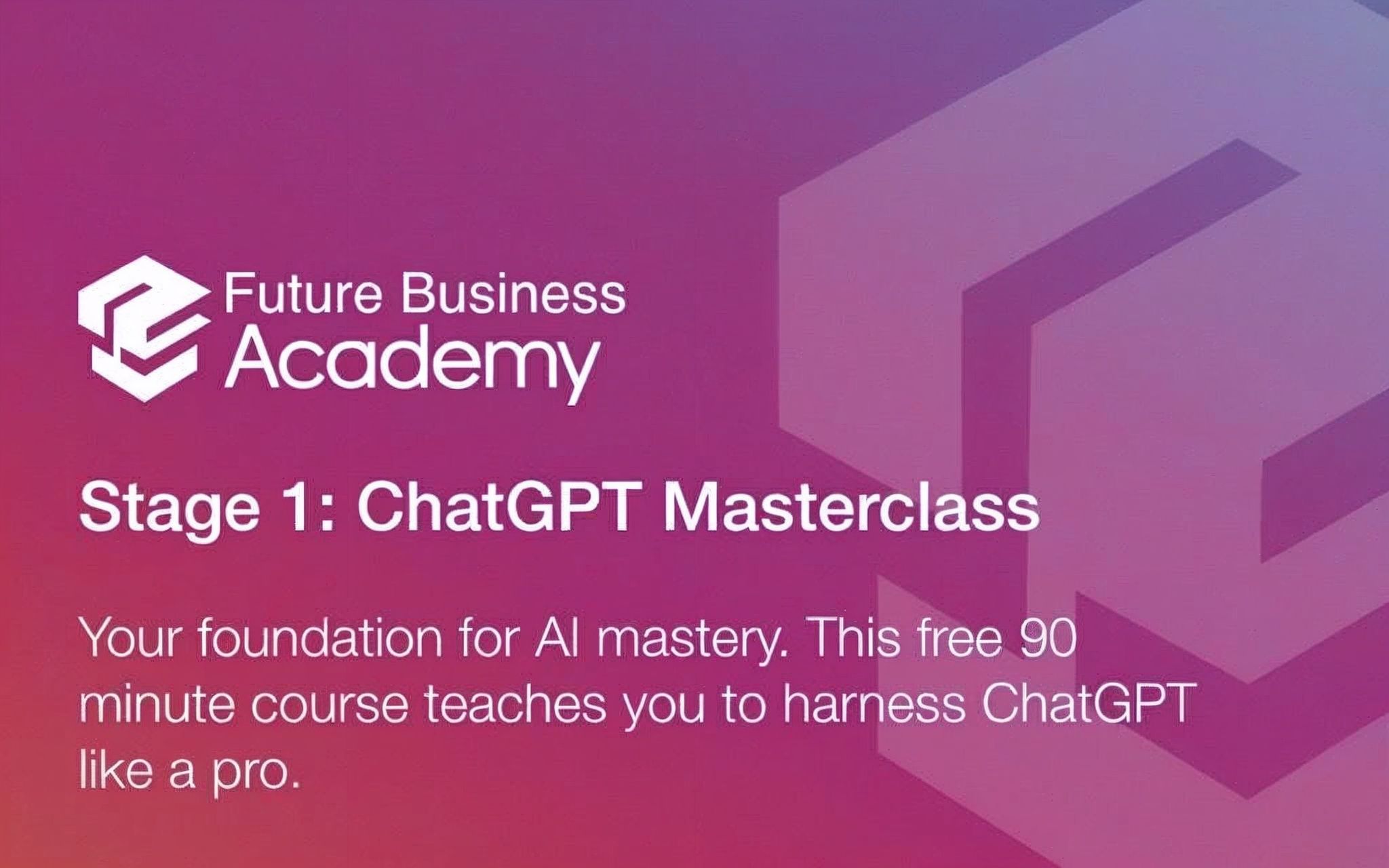 ChatGPT Masterclass 90 Mins